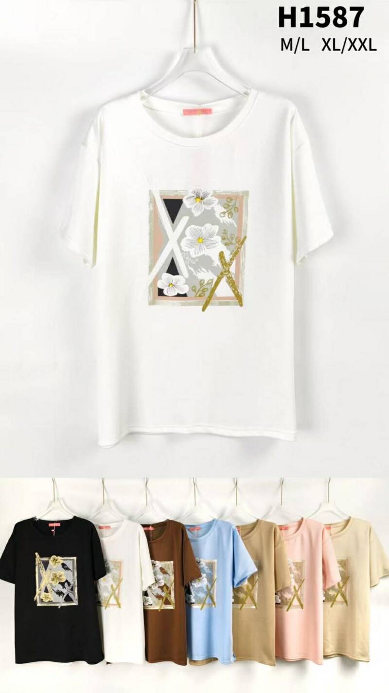 Bluzki damskie Roz M/L-XL-2XL, Mix Kolor Paczka 12 szt