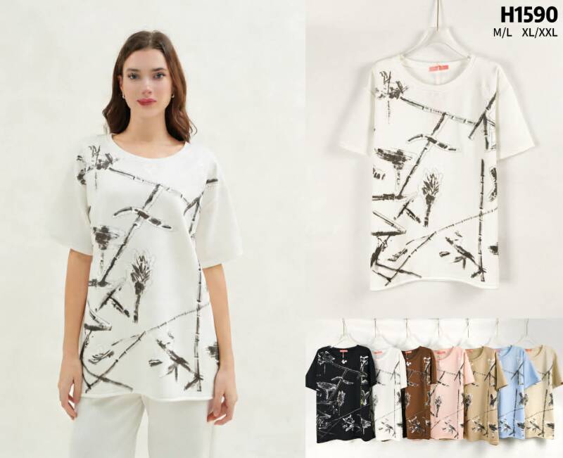 Bluzki damskie Roz M/L-XL-2XL, Mix Kolor Paczka 12 szt