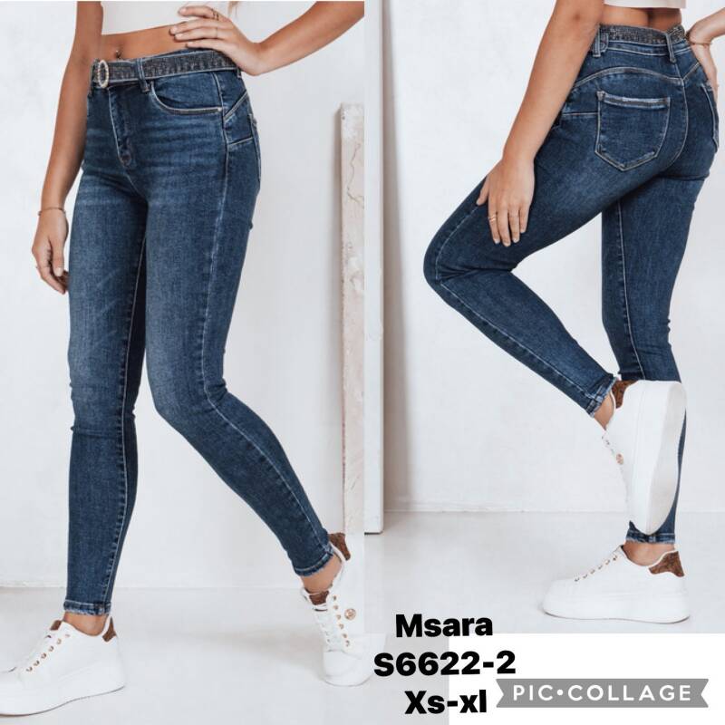 Spodnie damskie jeansy Roz XS-XL, 1 Kolor Paczka 10 szt