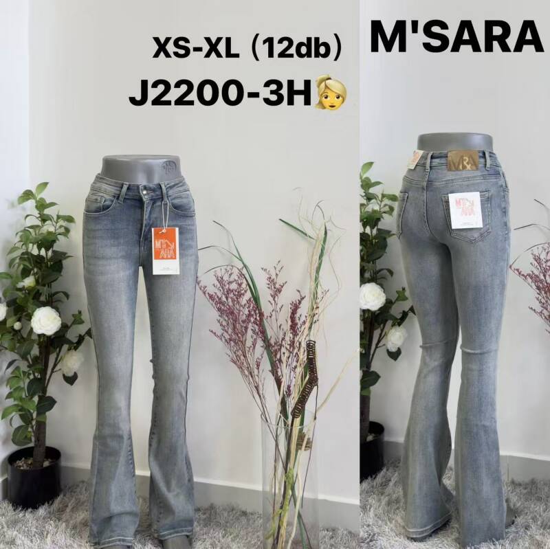 Spodnie damskie jeansy Roz XS-XL, 1 Kolor Paczka 12 szt