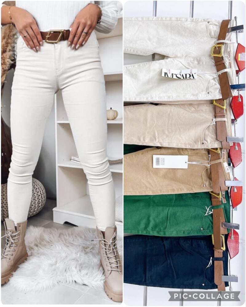 Spodnie damskie jeansy Roz XS-XL, 1 Kolor Paczka 10 szt