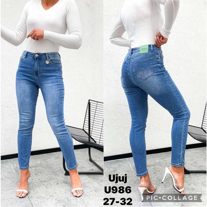 Spodnie damskie jeansy Roz XS-XL, 1 Kolor Paczka 10 szt 1