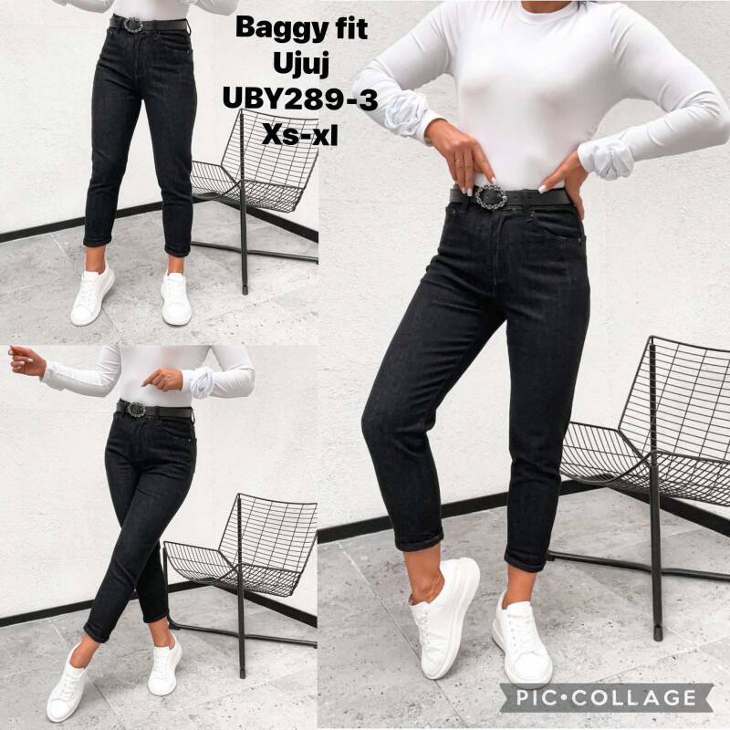 Spodnie damskie jeansy Roz XS-XL, 1 Kolor Paczka 12 szt