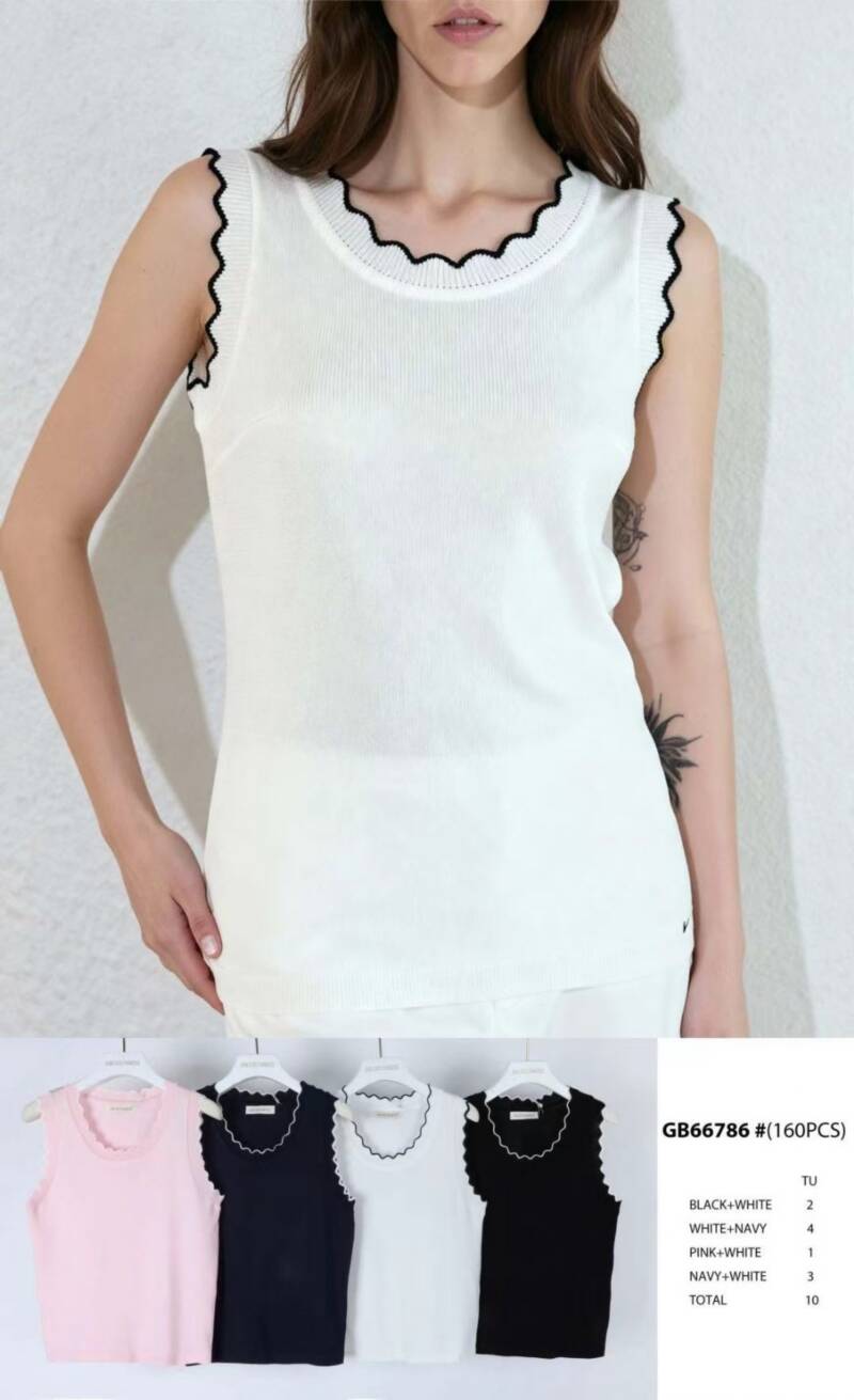 Bluzka damskie (Francja produkt) Roz S/M-M/L, Mix Kolor .Paczka 8 szt
