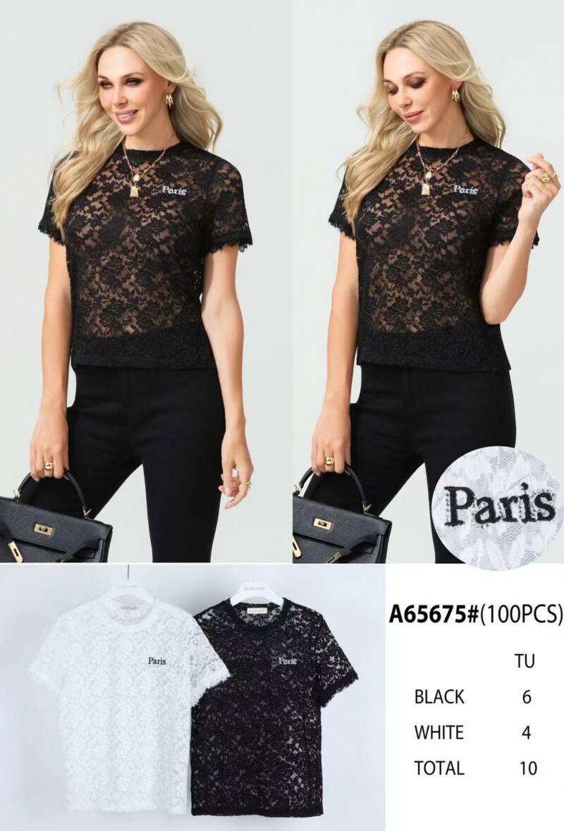 Bluzka damskie (Francja produkt) Roz Standard, Mix Kolor .Paczka 10 szt