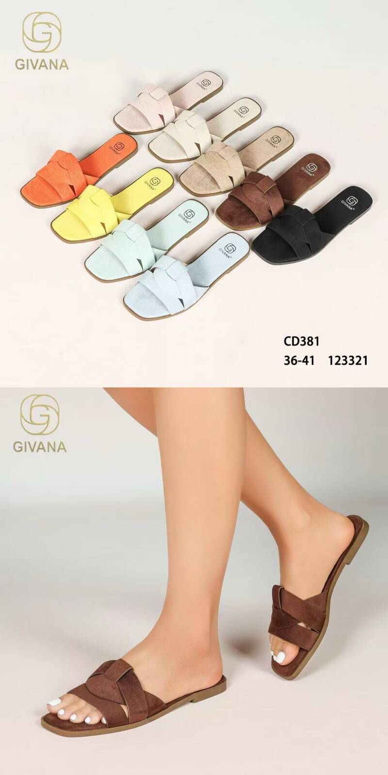 Klapki damskie Roz 36-41/ 12 par 1