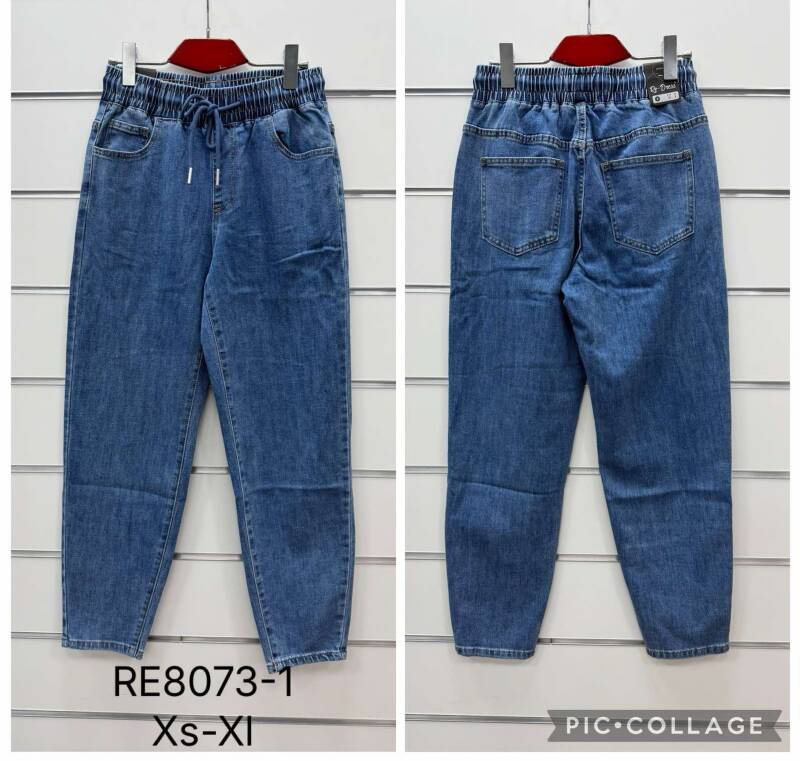 Spodnie damskie jeansy Roz XS-XL, 1 Kolor Paczka 12 szt 1