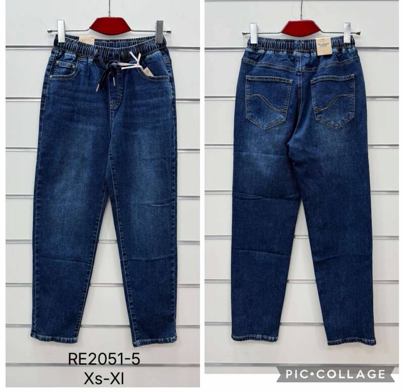 Spodnie damskie jeansy Roz XS-XL, 1 Kolor Paczka 12 szt