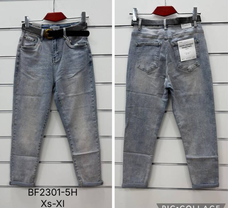 Spodnie damskie jeansy Roz XS-XL, 1 Kolor Paczka 12 szt