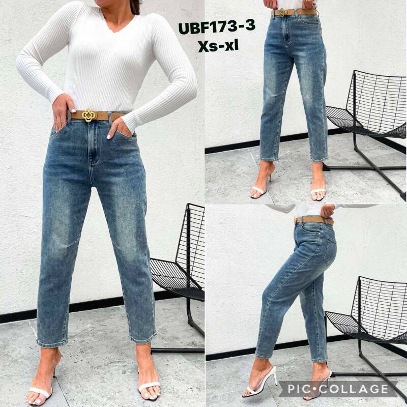 Spodnie damskie jeansy Roz XS-XL, 1 Kolor Paczka 10 szt