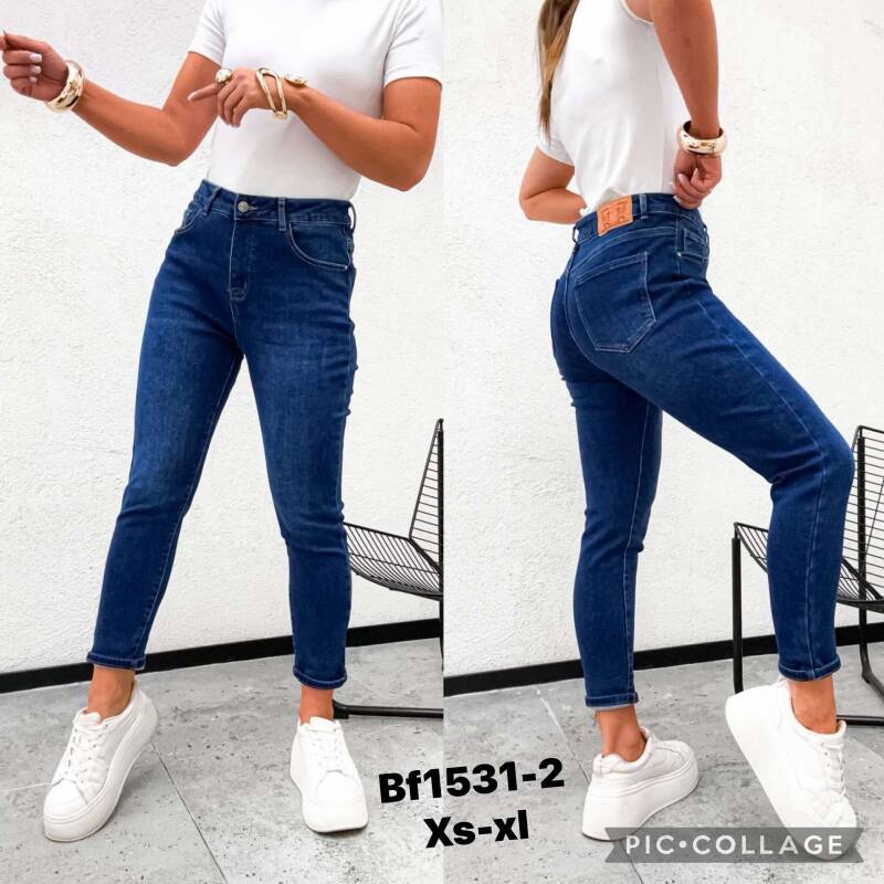 Spodnie damskie jeansy Roz XS-XL, 1 Kolor Paczka 12 szt