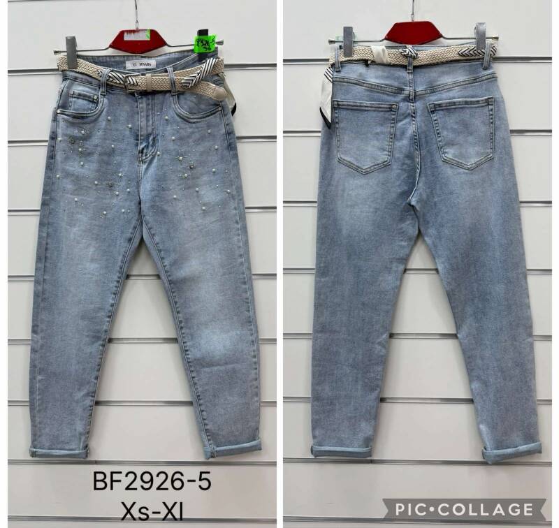 Spodnie damskie jeansy Roz XS-XL, 1 Kolor Paczka 10 szt 1