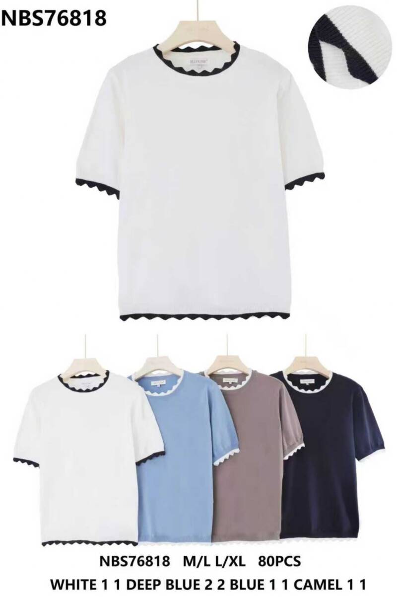 Bluzka damskie (Francja produkt) Roz M/L-L/XL, Mix Kolor .Paczka 10 szt