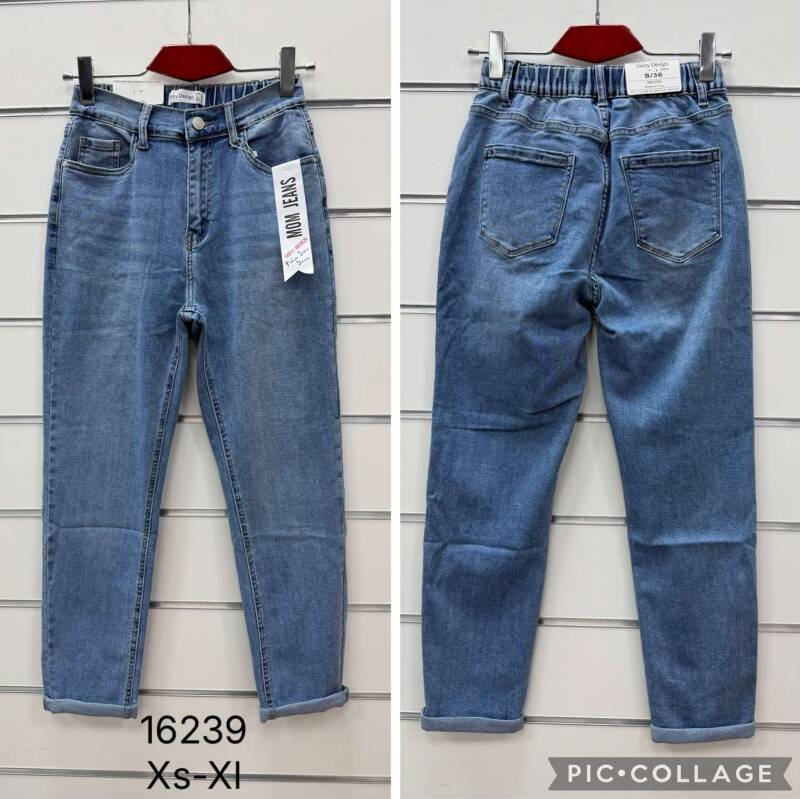 Spodnie damskie jeansy Roz XS-XL, 1 Kolor Paczka 10 szt