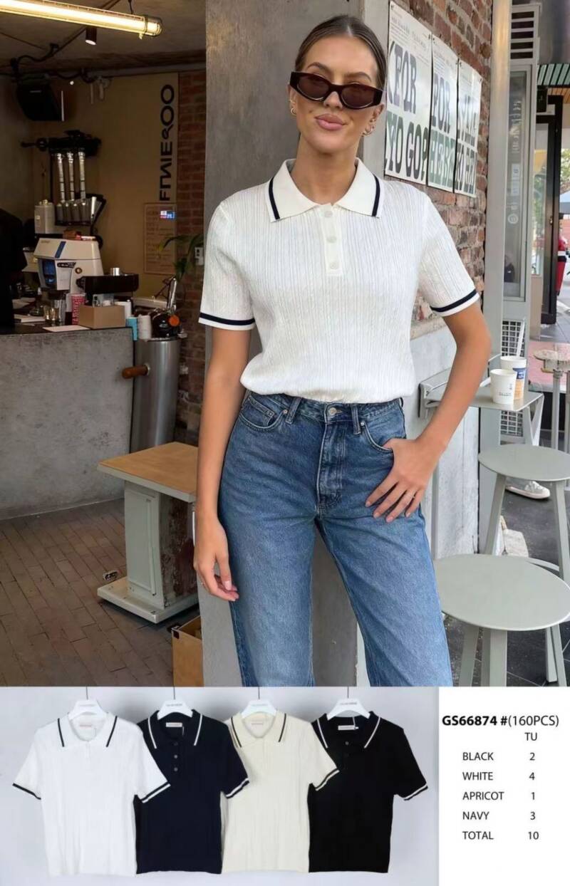 Bluzka damskie (Francja produkt) Roz S/M-M/L, Mix Kolor .Paczka 8 szt 1