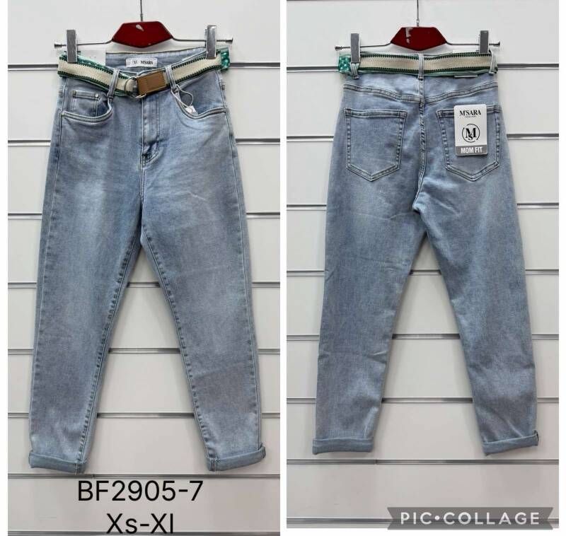 Spodnie damskie jeansy Roz XS-XL, 1 Kolor Paczka 12 szt 1
