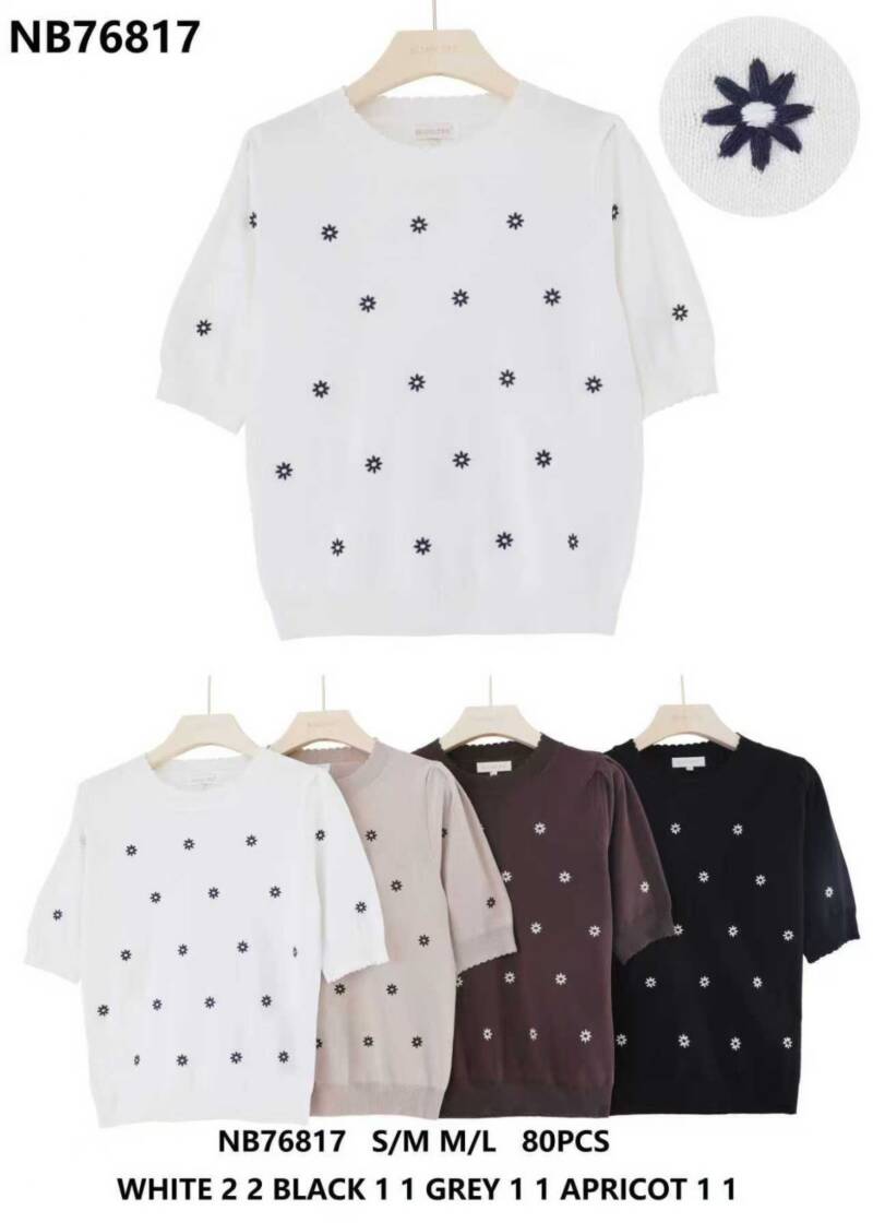 Bluzka damskie (Francja produkt) Roz S/M-L/XL , Mix Kolor .Paczka 10 szt