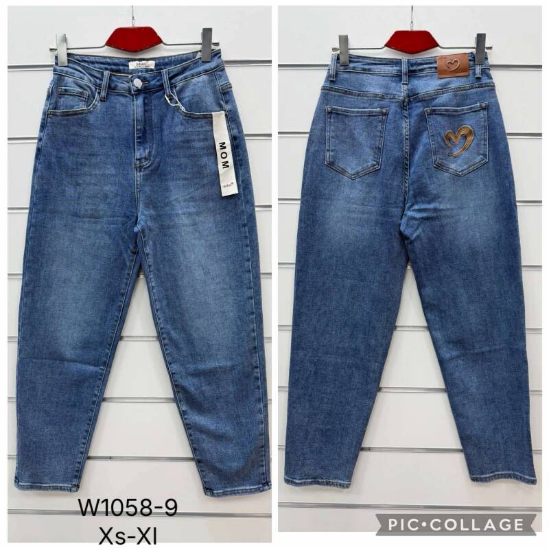 Spodnie damskie jeansy Roz XS-XL, 1 Kolor Paczka 10 szt