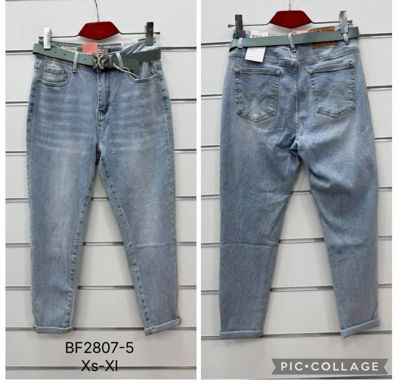 Spodnie damskie jeansy Roz XS-XL, 1 Kolor Paczka 10 szt