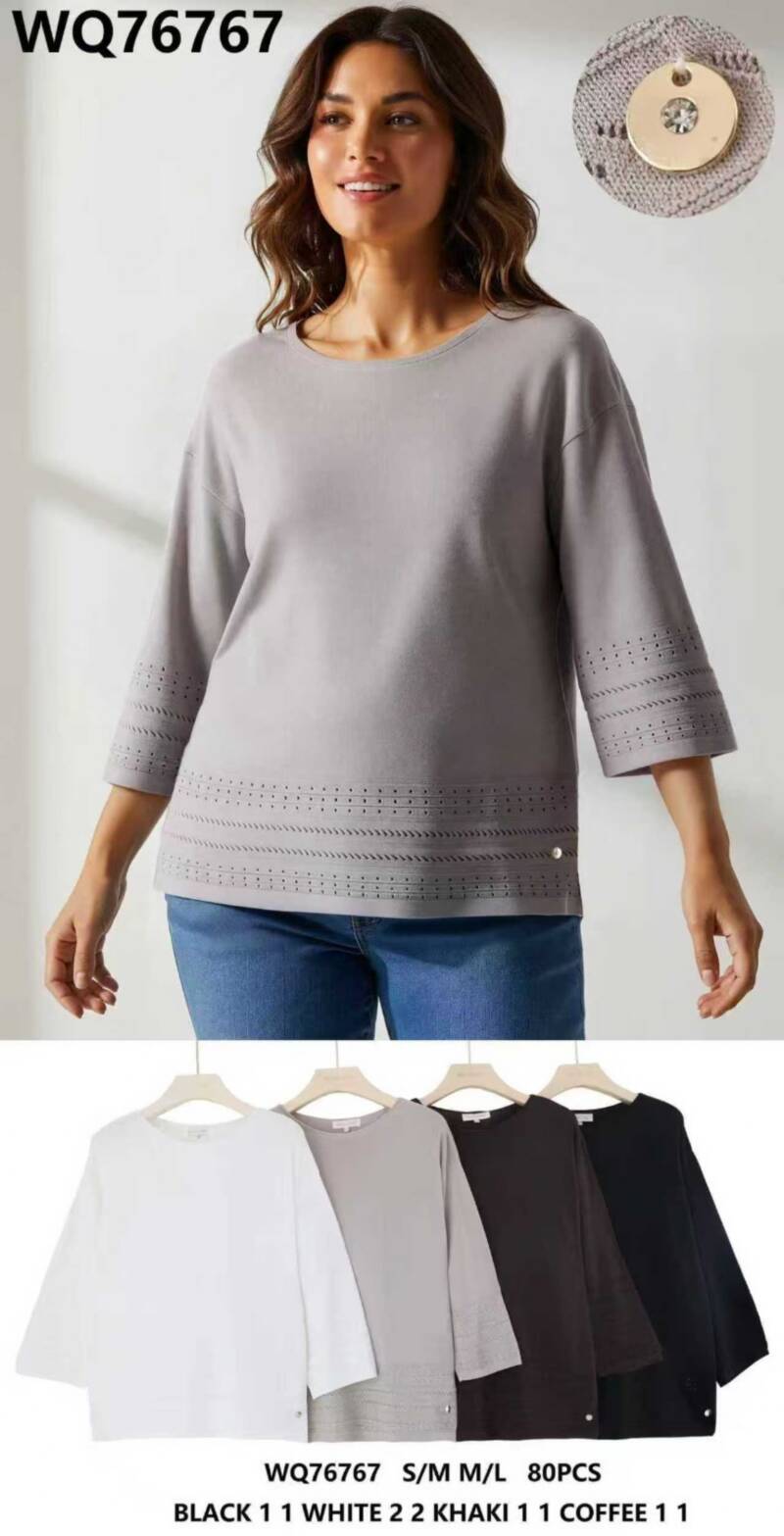 Bluzka damskie (Francja produkt) Roz S/M-L/XL , Mix Kolor .Paczka 10 szt