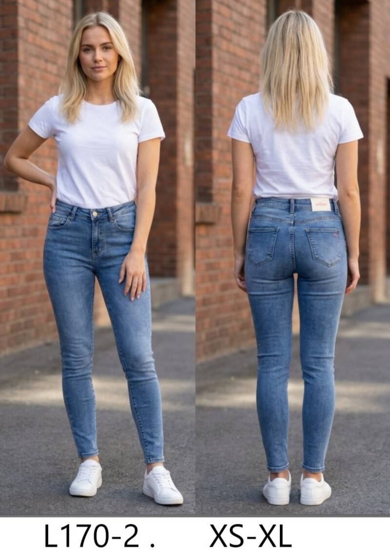 Spodnie damskie jeansy Roz XS-XL, 1 Kolor Paczka 10 szt 1