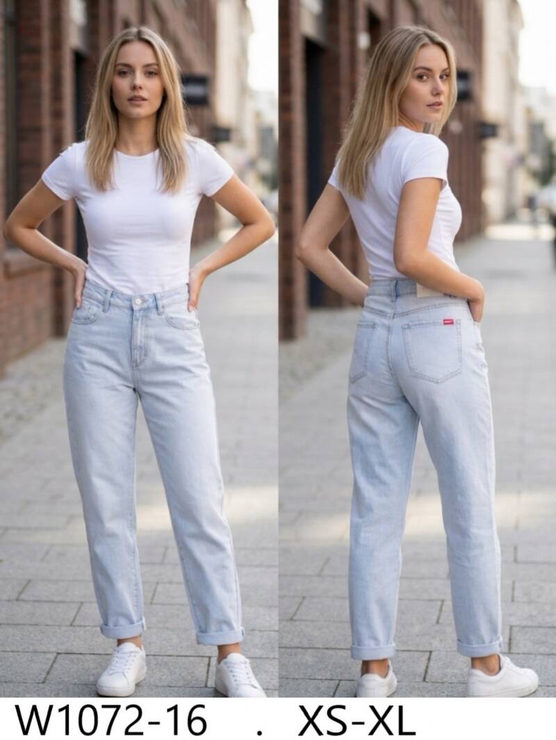 Spodnie damskie jeansy Roz XS-XL, 1 Kolor Paczka 10 szt 1