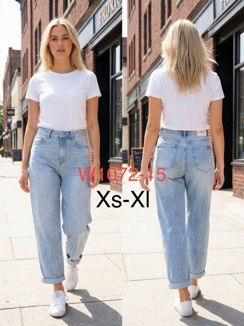 Spodnie damskie jeansy Roz XS-XL, 1 Kolor Paczka 10 szt