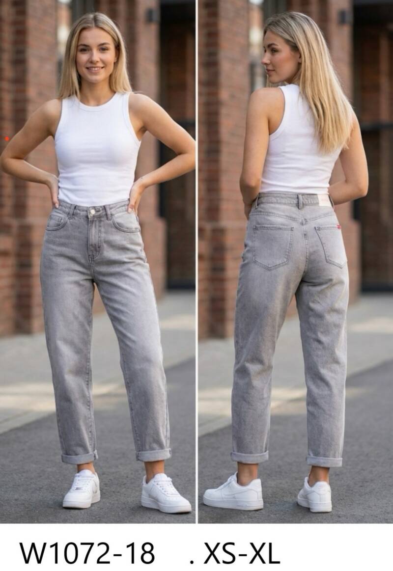 Spodnie damskie jeansy Roz XS-XL, 1 Kolor Paczka 10 szt