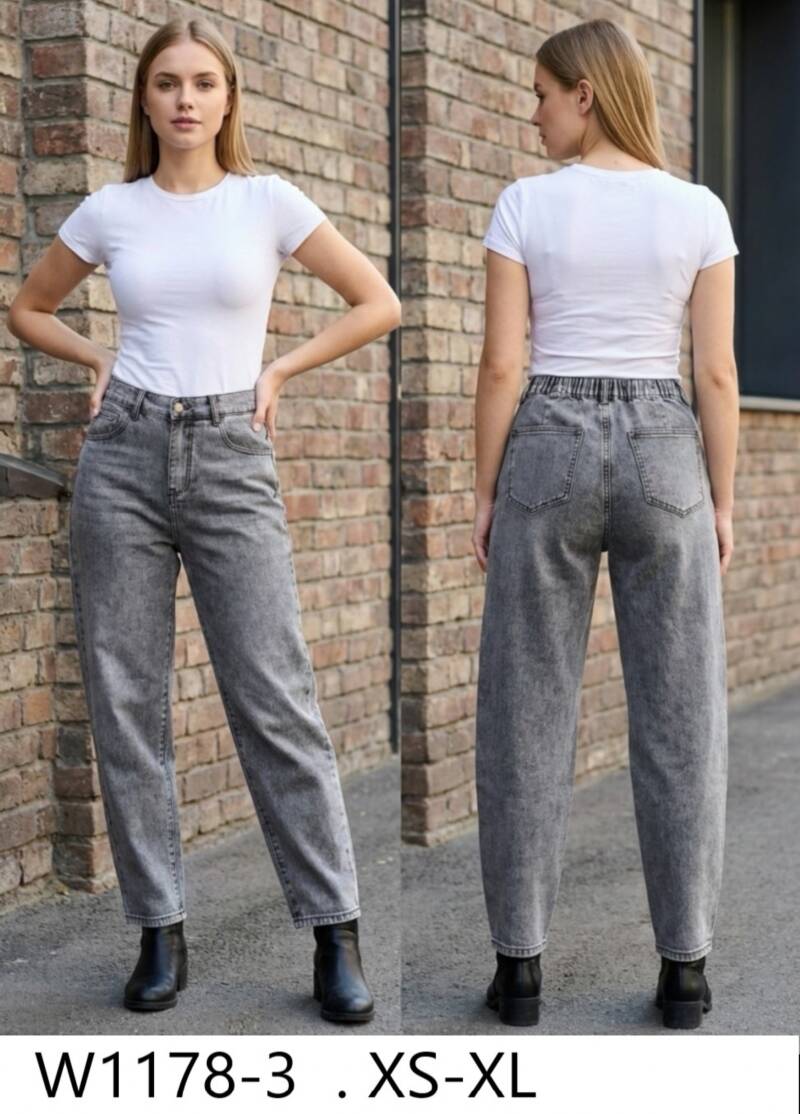 Spodnie damskie jeansy Roz XS-XL, 1 Kolor Paczka 10 szt