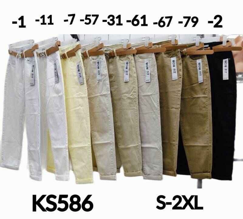 Spodnie damskie jeansy Roz S-2XL, 1 Kolor Paczka 10 szt