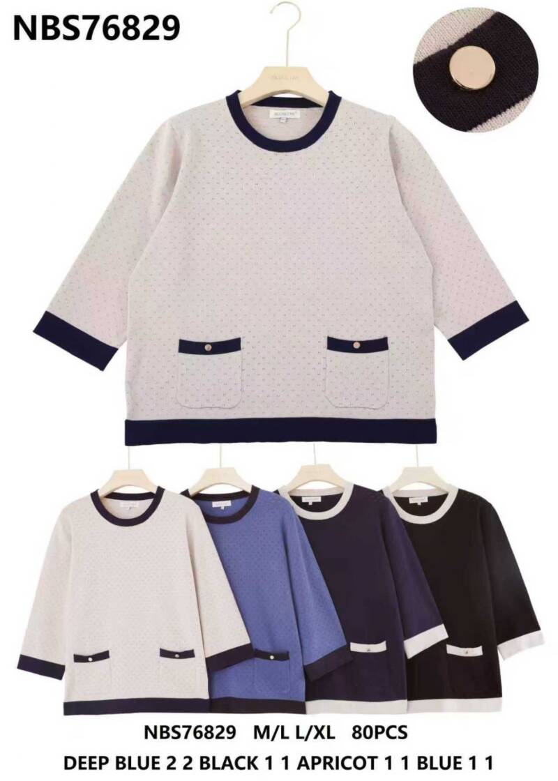 Bluzka damskie (Francja produkt) Roz M/L-L/XL, Mix Kolor .Paczka 10 szt