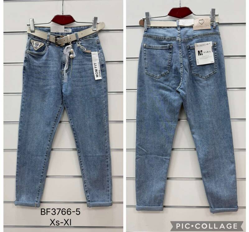 Spodnie damskie jeansy Roz XS-XL, 1 Kolor Paczka 10 szt