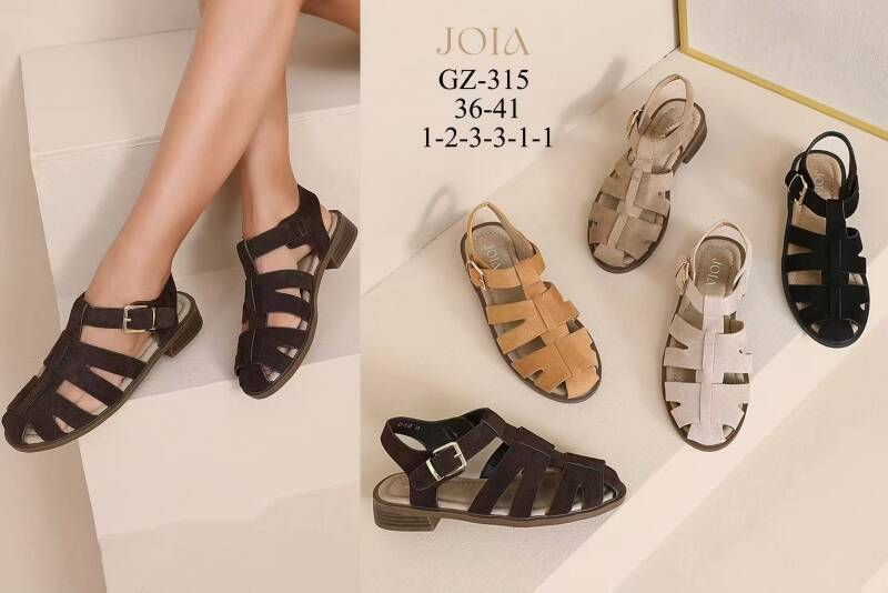 Sandały płaskie damskie Roz 36-41/ 12 par