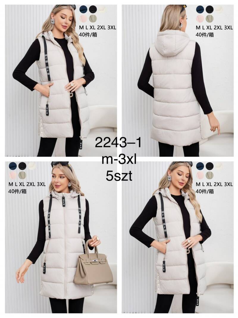 Kamizelki damskie Roz M-3XL, Mix Kolor .Paczka 5 szt 1