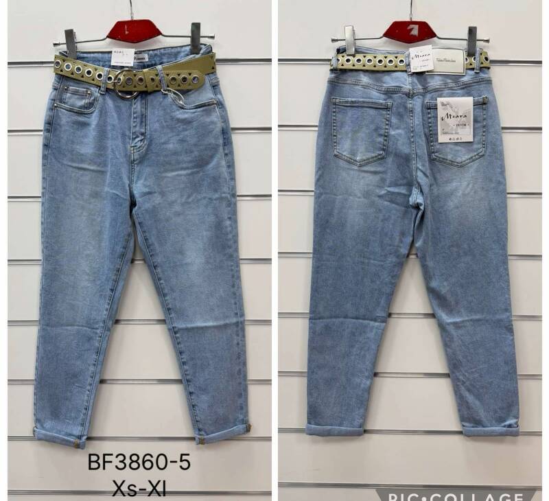 Spodnie damskie jeansy Roz XS-XL, 1 Kolor Paczka 10 szt