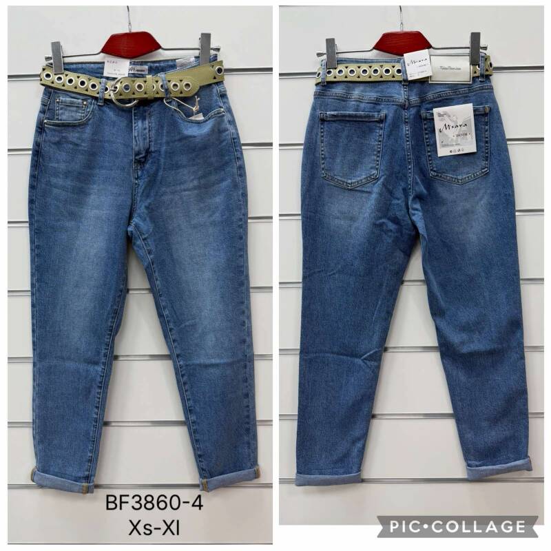 Spodnie damskie jeansy Roz XS-XL, 1 Kolor Paczka 10 szt