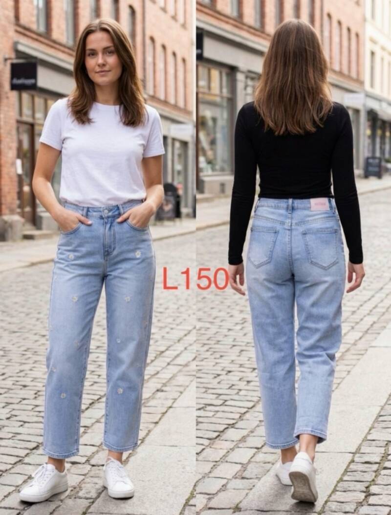 Spodnie damskie jeansy Roz XS-XL, 1 Kolor Paczka 10 szt