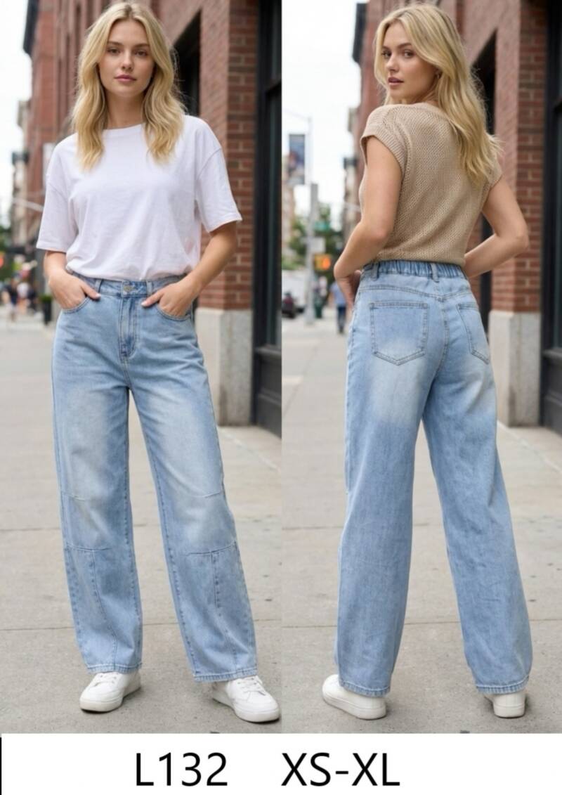 Spodnie damskie jeansy Roz XS-XL, 1 Kolor Paczka 10 szt