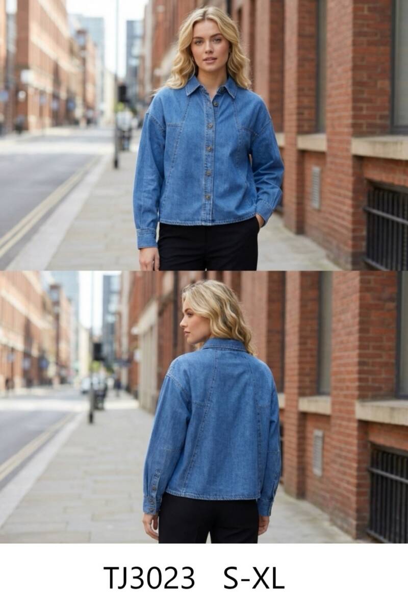 Kurtki damskie jeansy Roz S-XL, 1 Kolor Paczka 12 szt 1