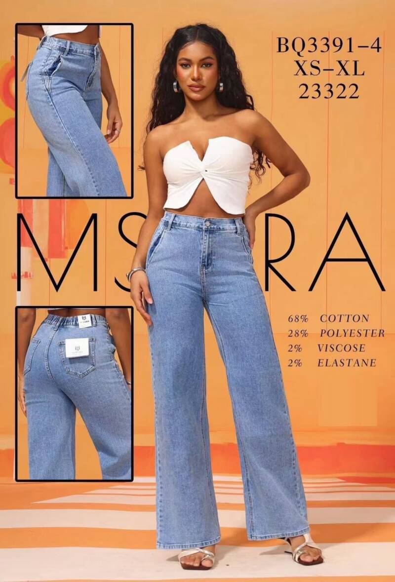 Spodnie damskie jeansy Roz XS-XL, 1 Kolor Paczka 12 szt