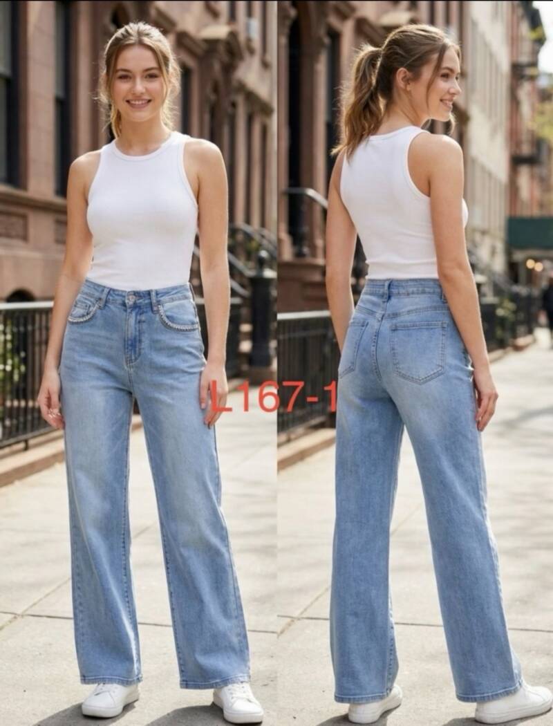 Spodnie damskie jeansy Roz XS-XL, 1 Kolor Paczka 10 szt