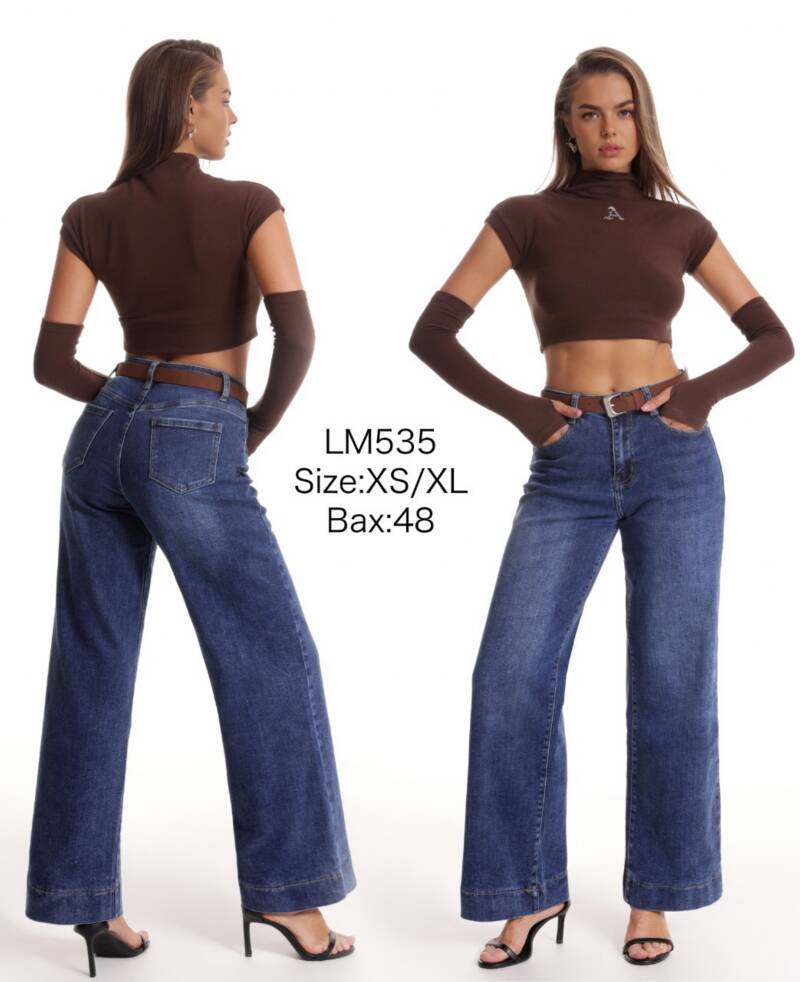 Spodnie damskie jeansy Roz XS-XL, 1 Kolor Paczka 12 szt