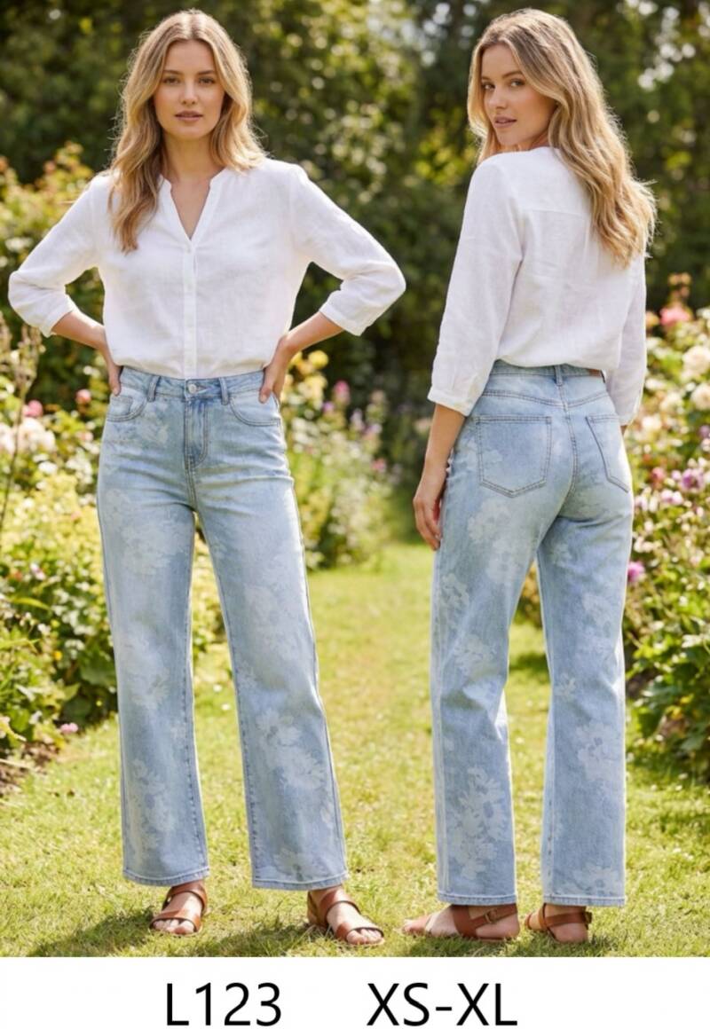 Spodnie damskie jeansy Roz XS-XL, 1 Kolor Paczka 10 szt