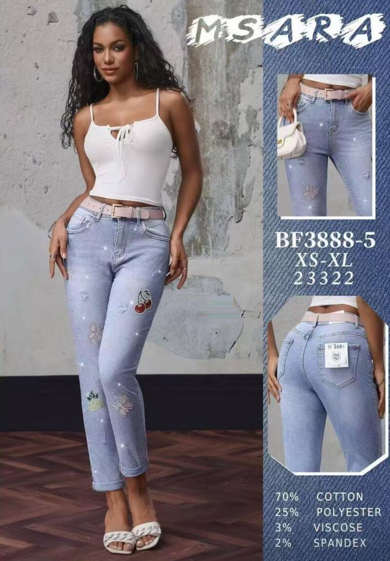 Kurtki damskie jeansy Roz XS-XL, 1 Kolor Paczka 10 szt