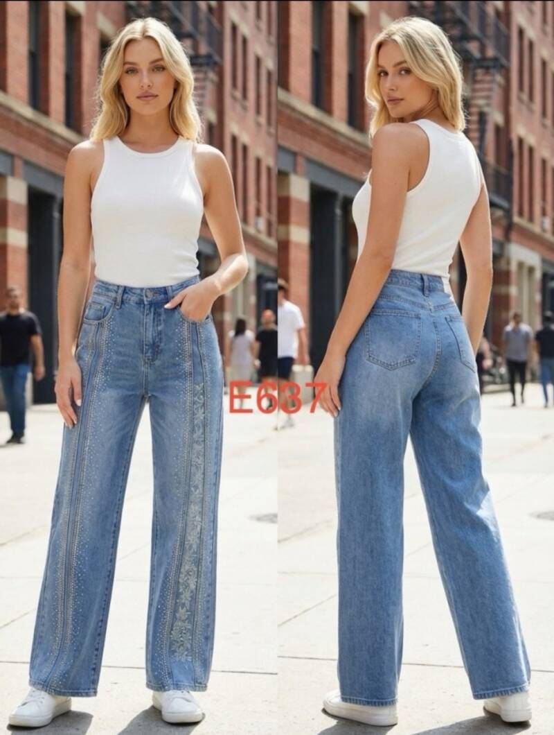 Spodnie damskie jeansy Roz XS-XL, 1 Kolor Paczka 10 szt