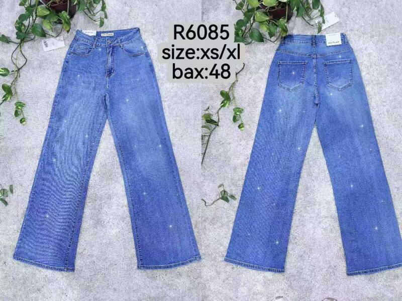 Spodnie damskie jeansy Roz XS-XL, 1 Kolor Paczka 12 szt