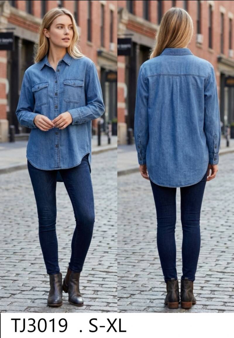 Kurtki damskie jeansy Roz S-XL, 1 Kolor Paczka 12 szt 1