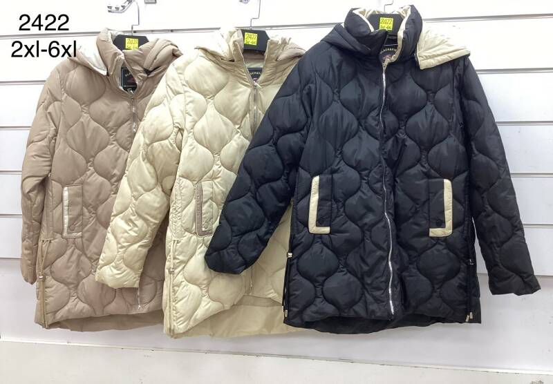 Kurtki damskie zimowe  Roz 2XL-6XL, Mix Kolor .Paczka 5 szt 1