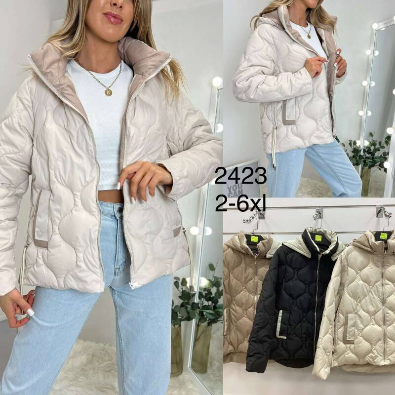 Kurtki damskie zimowe Roz 2XL-6XL, Mix Kolor .Paczka 5 szt