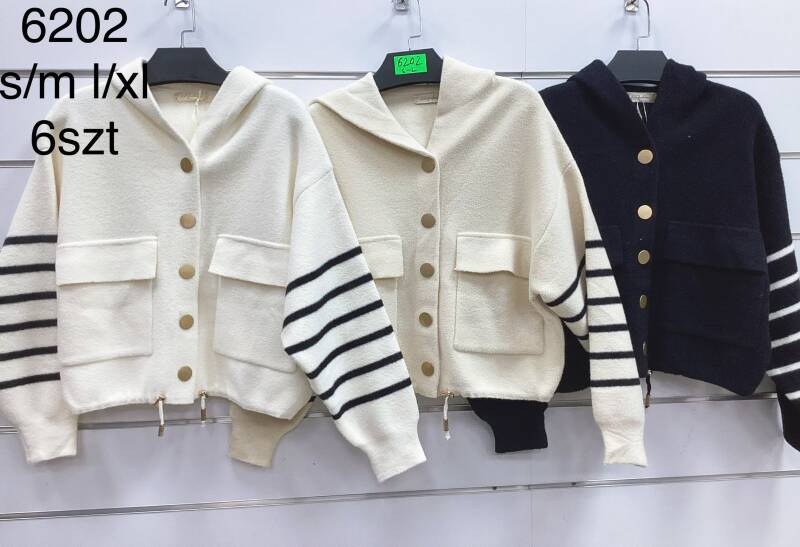 Kurtki damskie cienki  Roz S/M-L/XL , Mix Kolor .Paczka 6 szt
